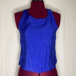 Silence + Noise Electric Blue Crop Tank Top, size medium